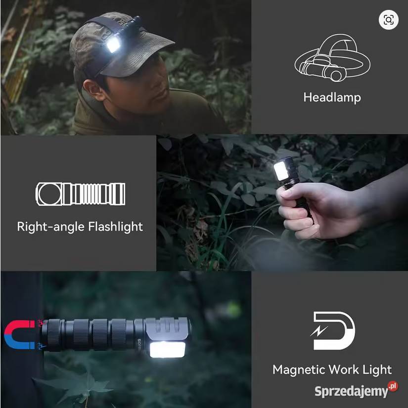 Latarka czołowa Sofirn HS42 2100 lm USBC mocna Łask