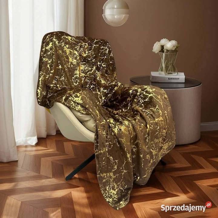 Koc ze złotymi wstawkami Rozmiar 200x220 Warszawa