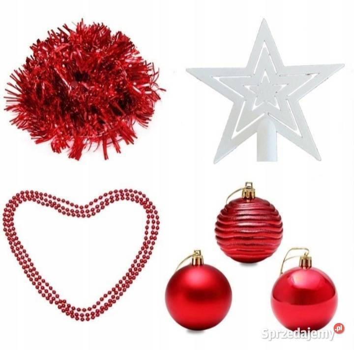 Bombki choinkowe 66 GWIAZDA ŚWIĄTECZNA ZESTAW Boże Narodzenie Suchy Las