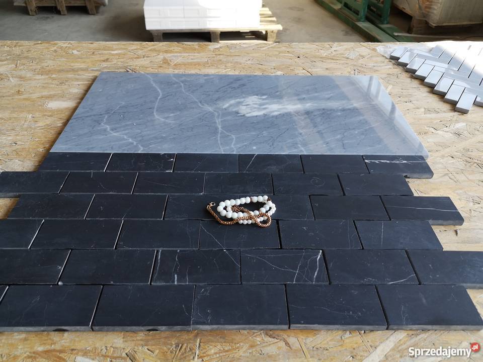 Mozaika marmurowa BRICK Nero Marquina mat Ostroszowice
