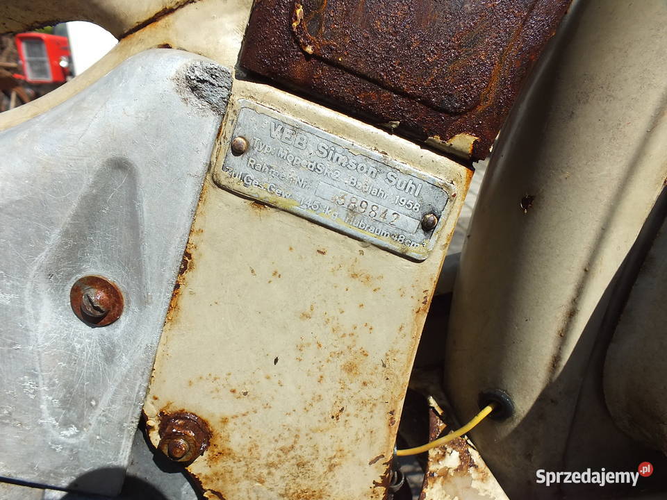 Simson Sr 2 z Dokumentami Kurier ŚLĄSK śląskie Golasowice