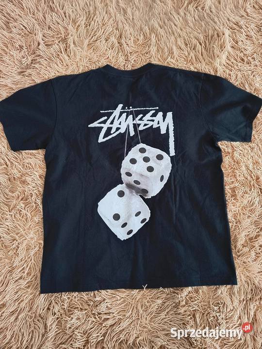 Stussy Dice Tee czarna oryginalna koszulka z Odzież codzienna Lublin