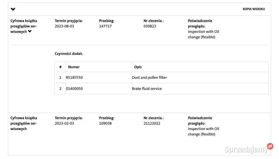 Historia srewisowa vin z ASO Audi VW Seat Skoda Stargard