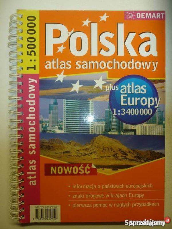 POLSKA ATLAS SAMOCHODOWY 1:500 000 + ATLAS EUROPY