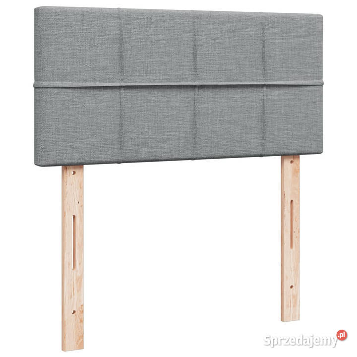 Łóżko kontynentalne z materacem jasnoszare 80cm