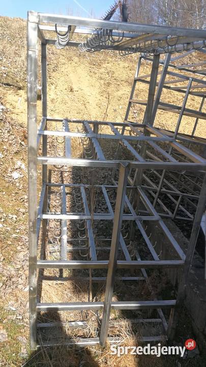 Regał z stali nierdzewnej na kołach plastikowych Stary Sącz