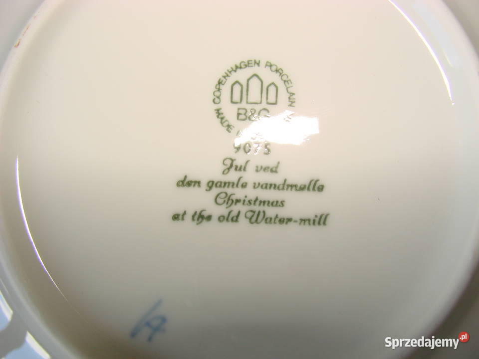 BG kobaltowe talerze świąteczne 1965 pomorskie Pruszcz Gdański sprzedam