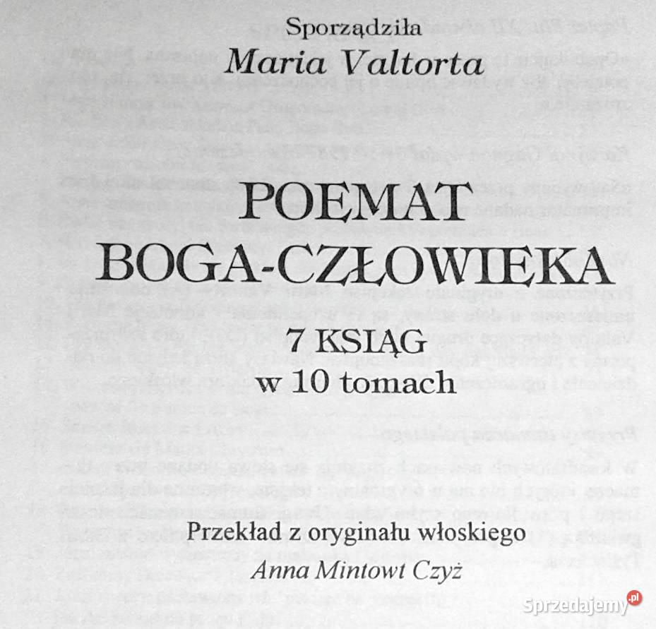Poemat BogaCzłowieka Maria Valtorta Chełm