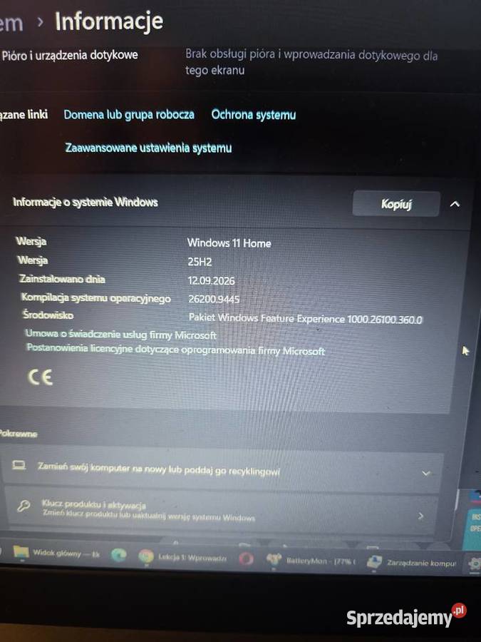 Laptop LENOVO IDEAPAD 33015ICH 81FK 156 I5 RAM Warszawa