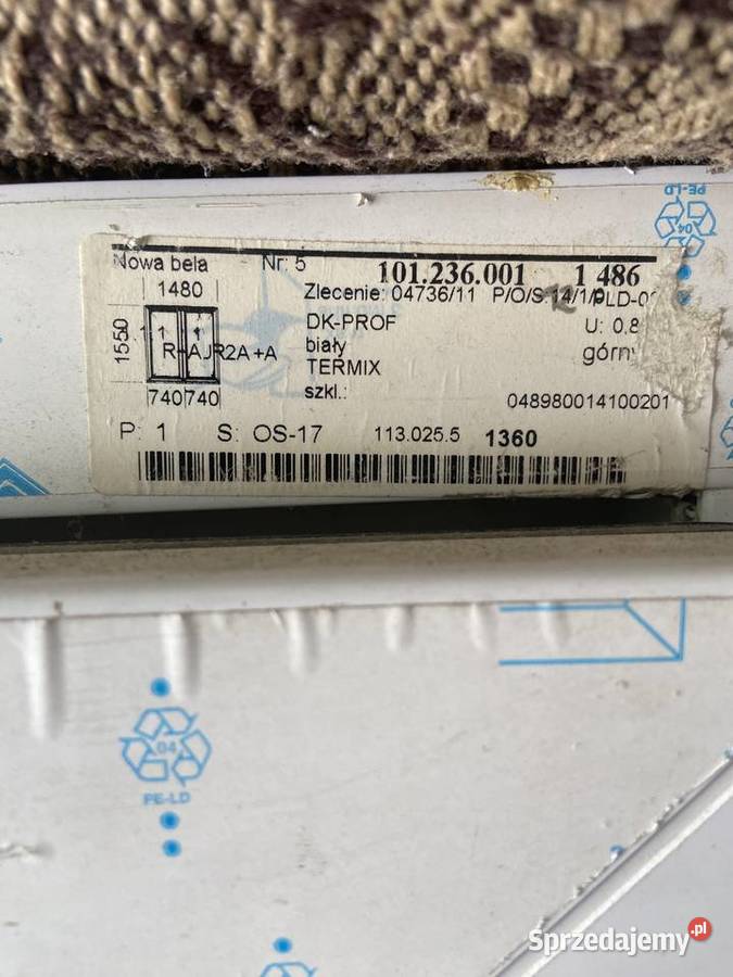 Okno dwuskrzydlowe 1480x1550 mm Nowy Sącz sprzedam