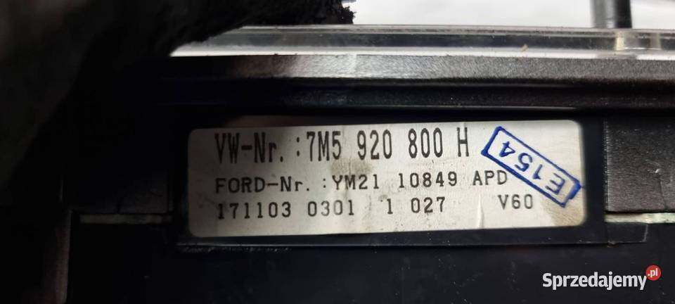 LICZNIK ZEGAR FORD GALAXY 7M5920800H kujawsko-pomorskie Lipno