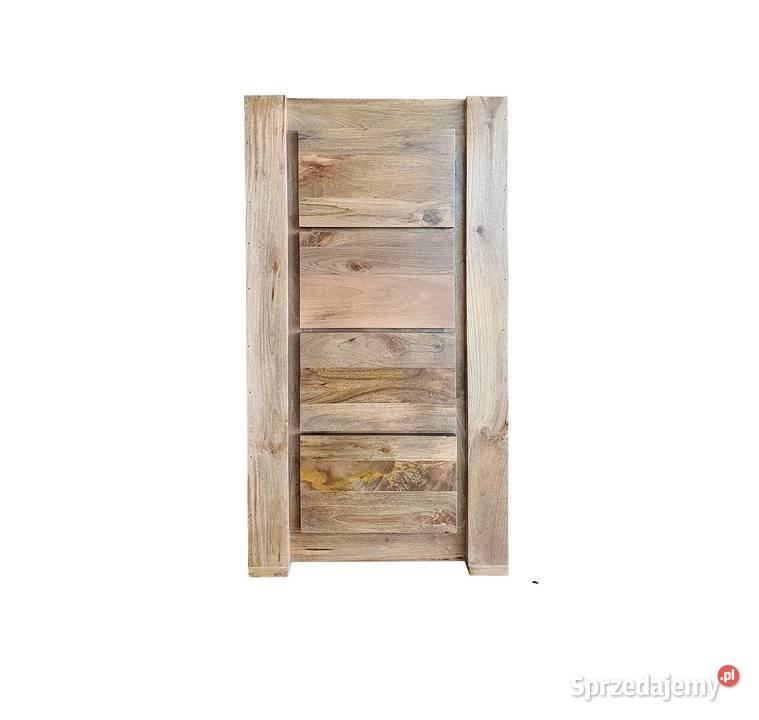 Słupek komoda wąska z szufladami z drewna drewniana