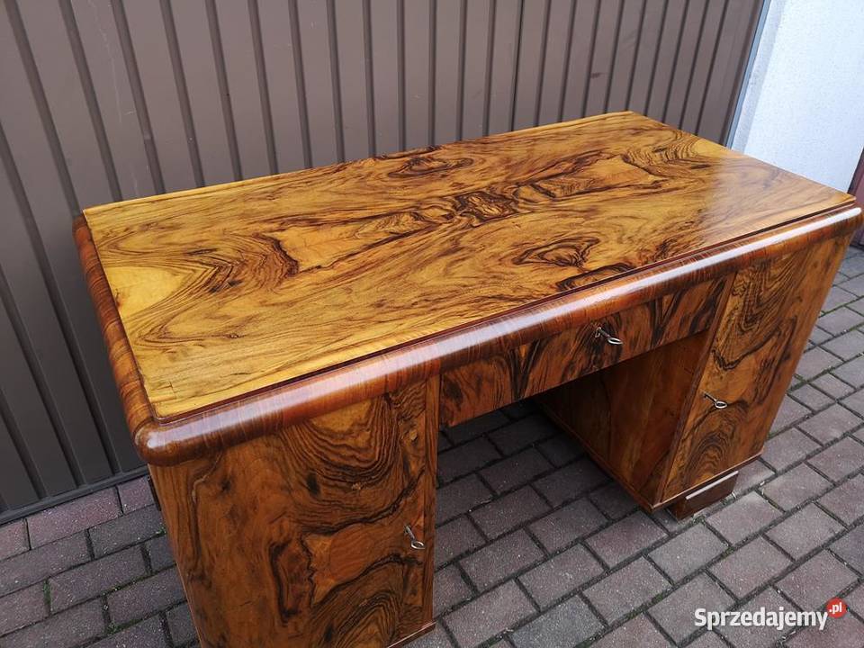 Biurko ARTDECO Orzech Zgrabne Stare Antyk Swarzędz