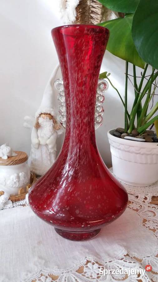 Wazon kanna Kaczmarek Górska PRL szkło Krosno sprzedam