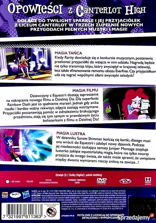 MY LITTLE PONY EQUESTRIA GIRLSOPOWIEŚCI Z 1 płyta Filmy Kalisz