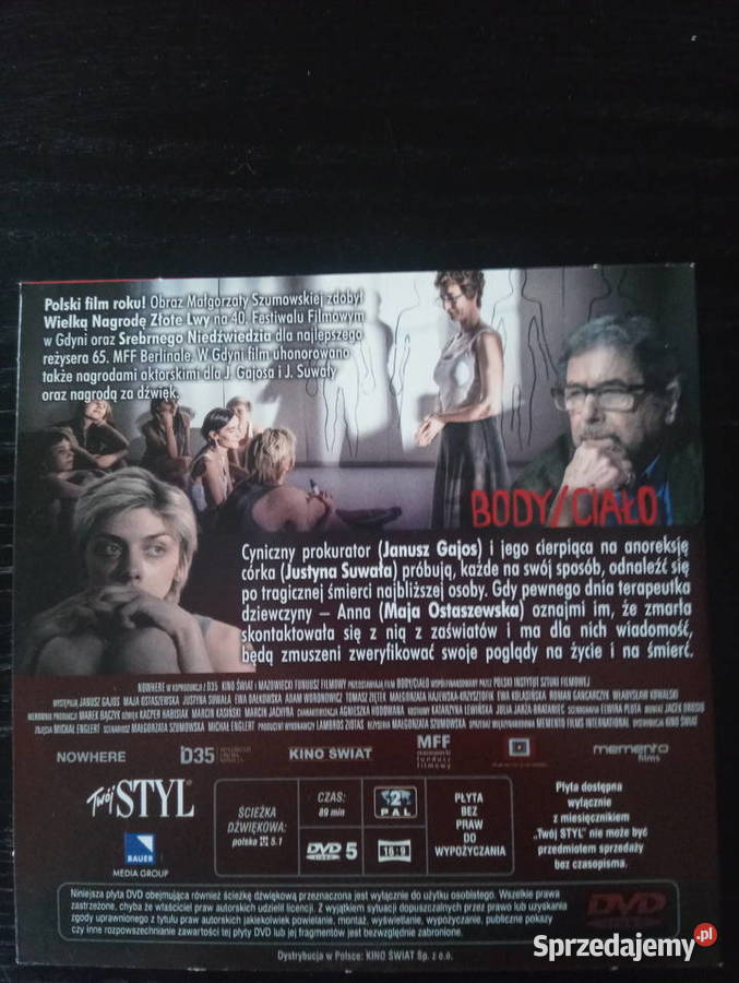 DVD Body Ciało Gajos Ostaszewska Szumowska DVD Giżycko