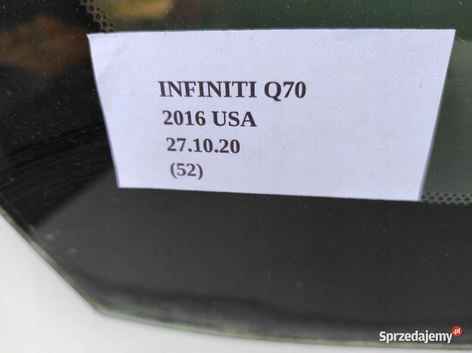 SZYBA TYLNA TYŁ INFINITI Q70 M35 M37 Nowy Tomyśl