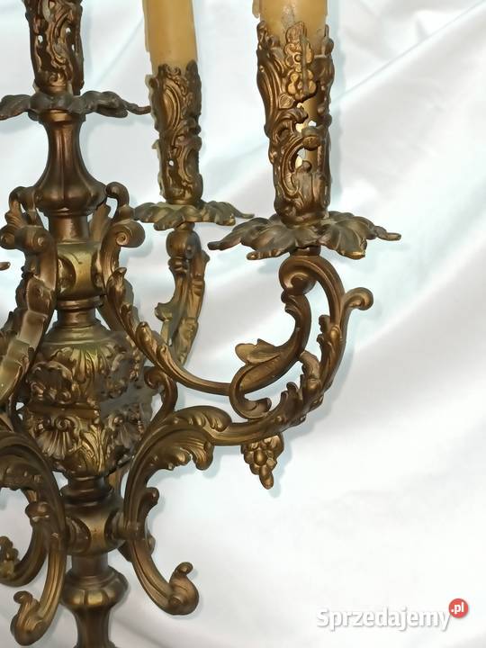 Pałacowy pięcioramienny kandelabr świecznik Góra
