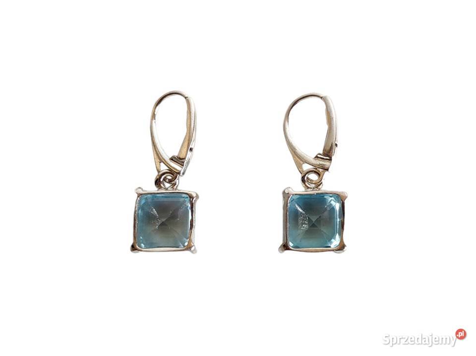 7534 Srebrne Kolczyki z Blue Topazem Kędzierzyn-Koźle