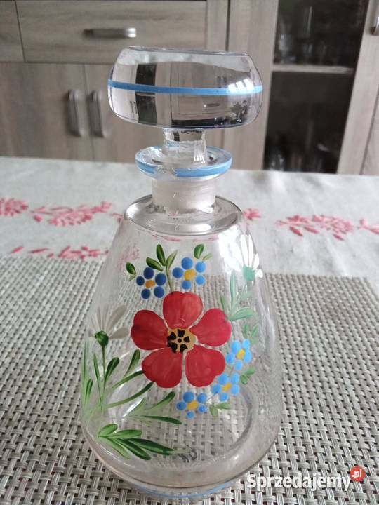 Prl karafka art deco ręcznie malowana Łódź sprzedam