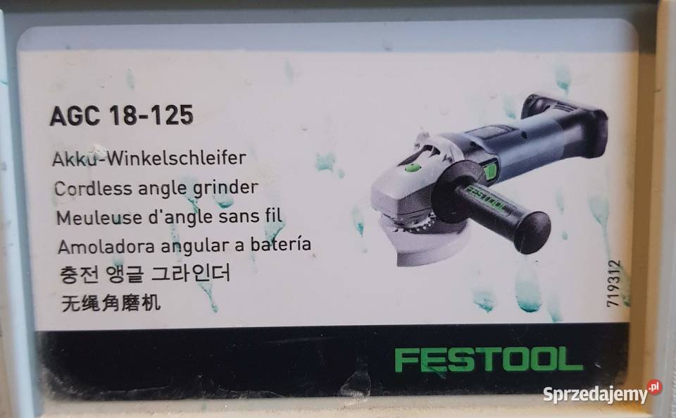 Szlifierka kątowa Festool AGC 18125 EB Koszki