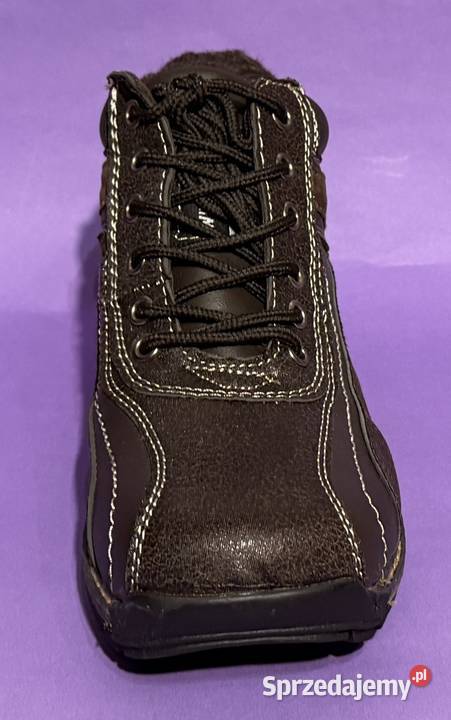 Brązowe młodzieżowe ocieplane buty rozmiar 39 25cm Kozaki Żyrardów