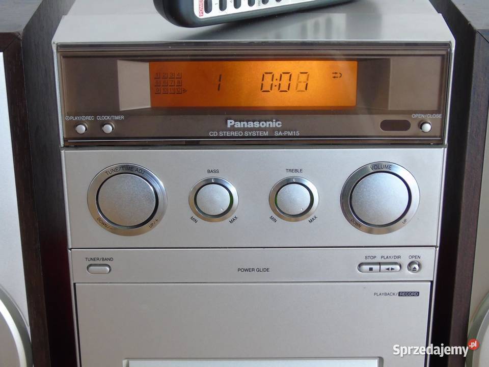 Wieża Panasonic SAPM15 pilot CD AUX kol DOSTAWA Jasło