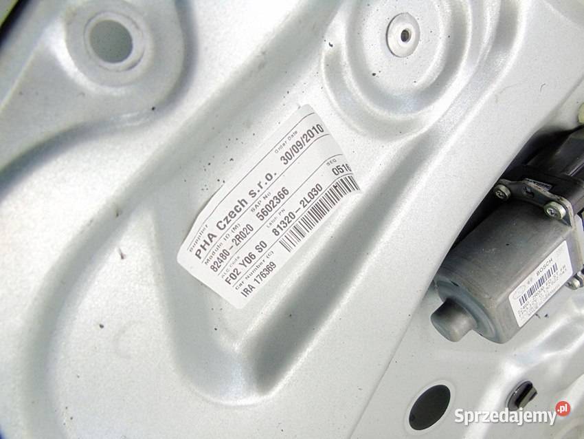 Podnośnik szyby prawy przód Hyundai I30 FL 2010r Sosnowiec