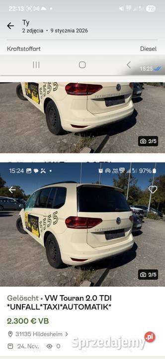 VW Touran 20 Tdi łódzkie Sieradz sprzedam