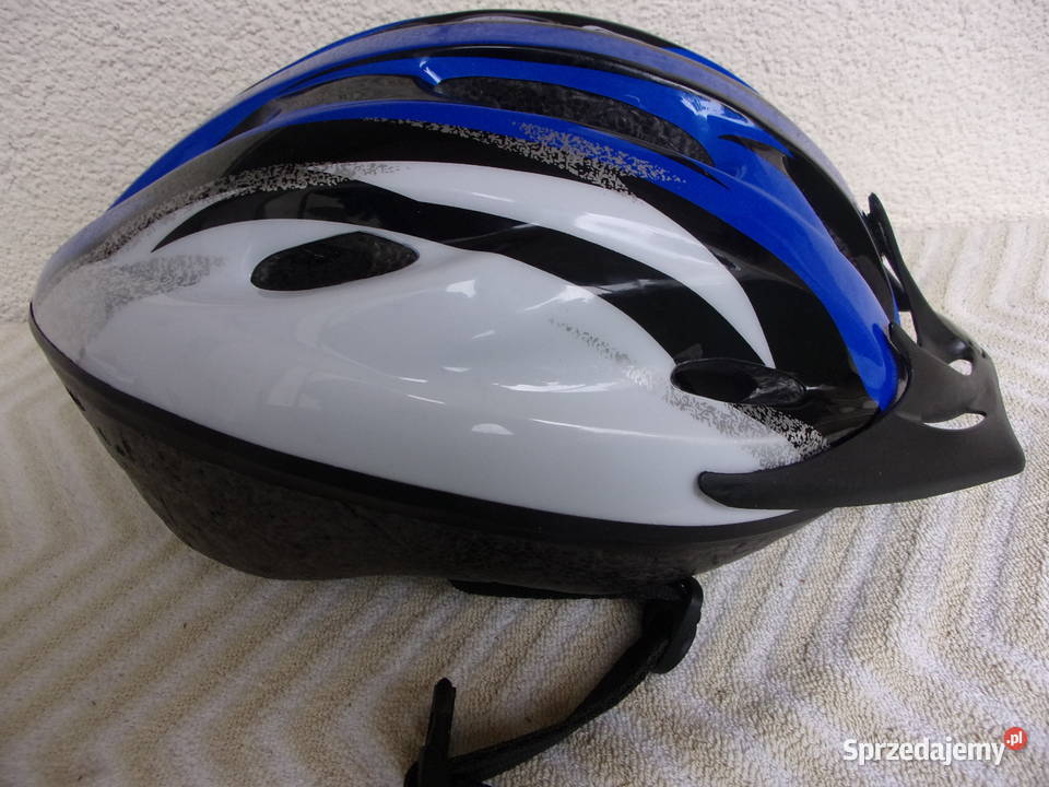 Kask rowerowy Firmowy TRAX biało niebieski Warszawa sprzedam