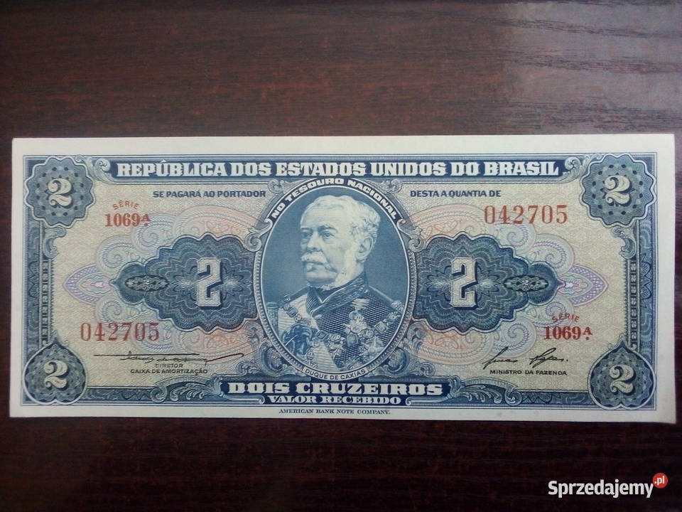 Banknot 2 cruzeiros Brazylia Płońsk