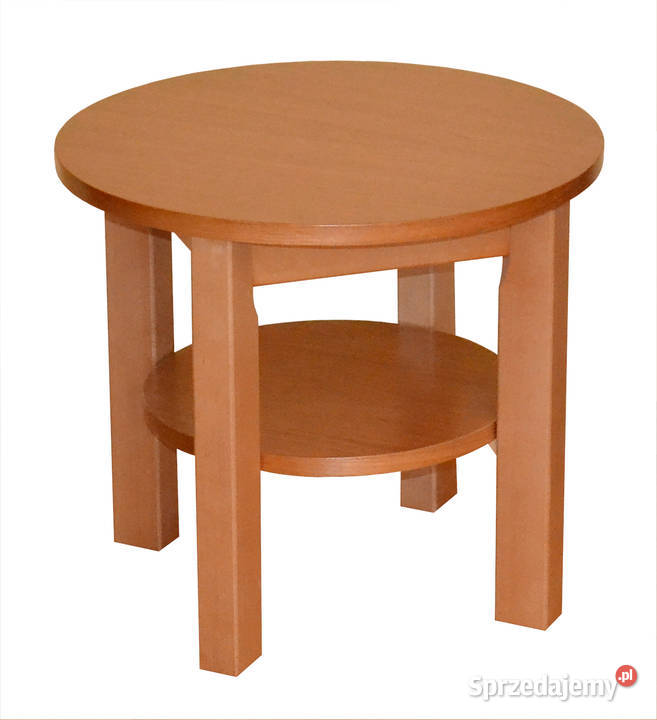 STÓŁ BIAŁY OKRĄGŁY NA KÓŁKACH PÓŁKA 80 STOLIK warmińsko-mazurskie Tołkiny