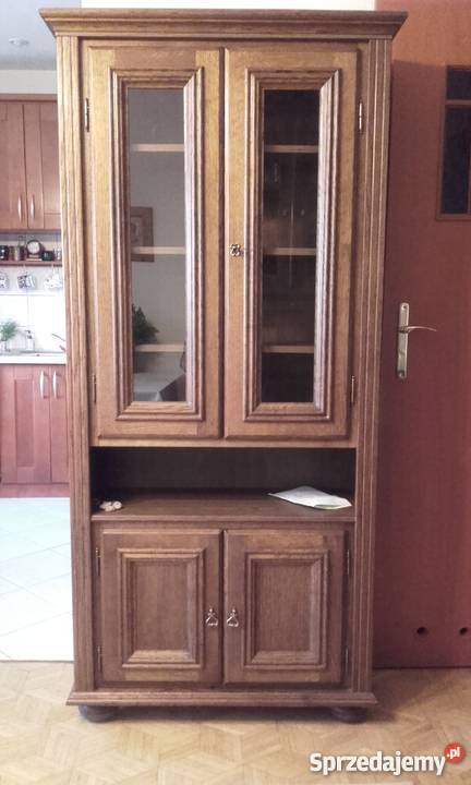 Witryna biblioteka oszklona dąb Szafy, regały, półki Warszawa