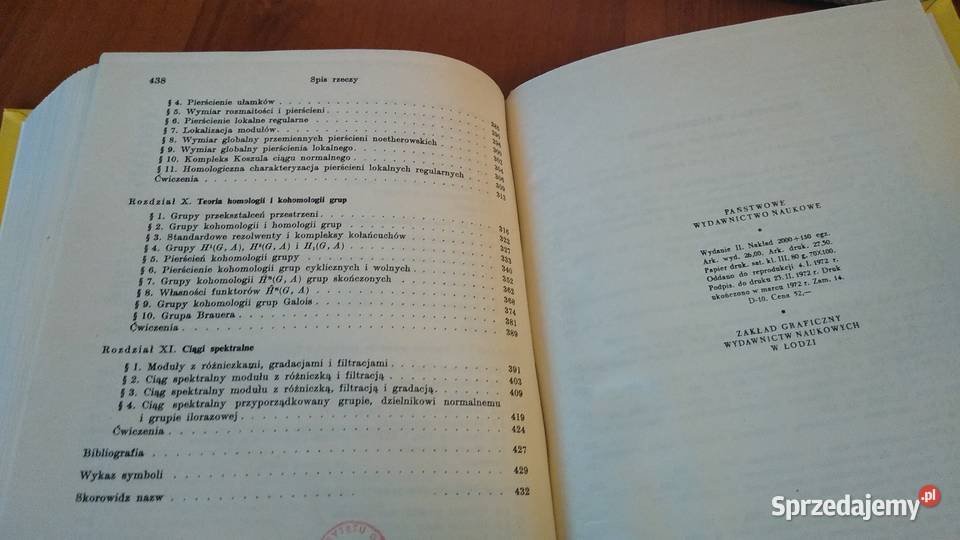 Wstęp do algebry homologicznej Stanisław Książki naukowe i popularnonaukowe Kultura i Rozrywka Gdańsk sprzedam