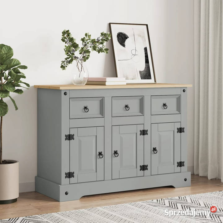 Szafka Corona szara 112x43x78 drewno sosny Warszawa