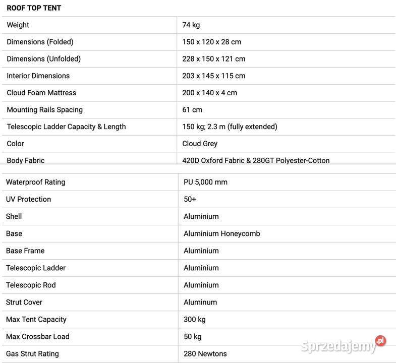 Namiot dachowy wyprawowy NOWY zapakowany Brzesko