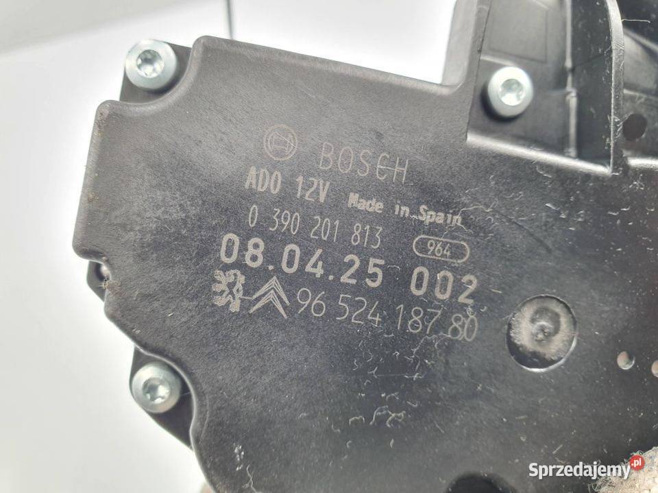 MECHANIZM WYCIERACZEK TYŁ PEUGEOT 207 9652418780 Pozostałe