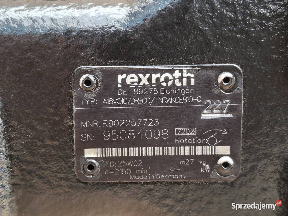 REXROTH POMPA HYDRAULICZNA TŁOCZKOWA NOWA