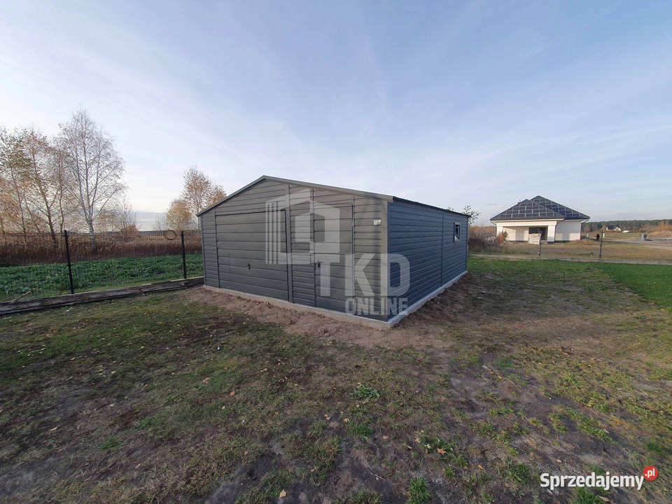 Garaż Blaszany 6x6 Brama drzwi okno Antracyt Sprzedaż Busko-Zdrój sprzedam
