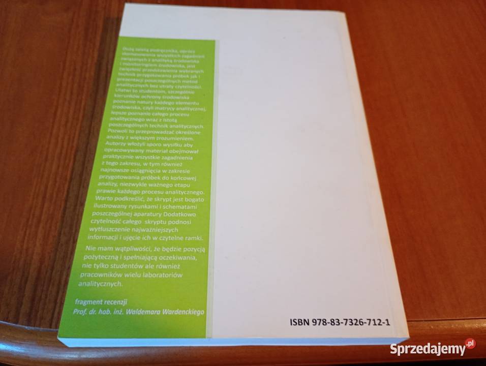 Monitoring i analityka zanieczyszczeń w ISBN 9788373267121 Gdańsk sprzedam