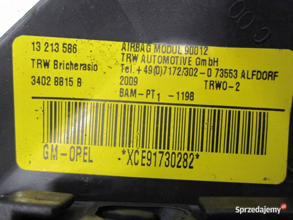 OPEL CORSA D LIFT 12r AIRBAG poduszka fotela osobowe