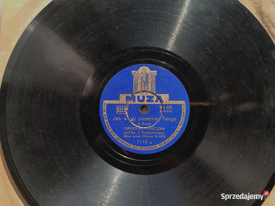 Cztery polskie płyty szelakowe 25 wielkopolskie Wronki