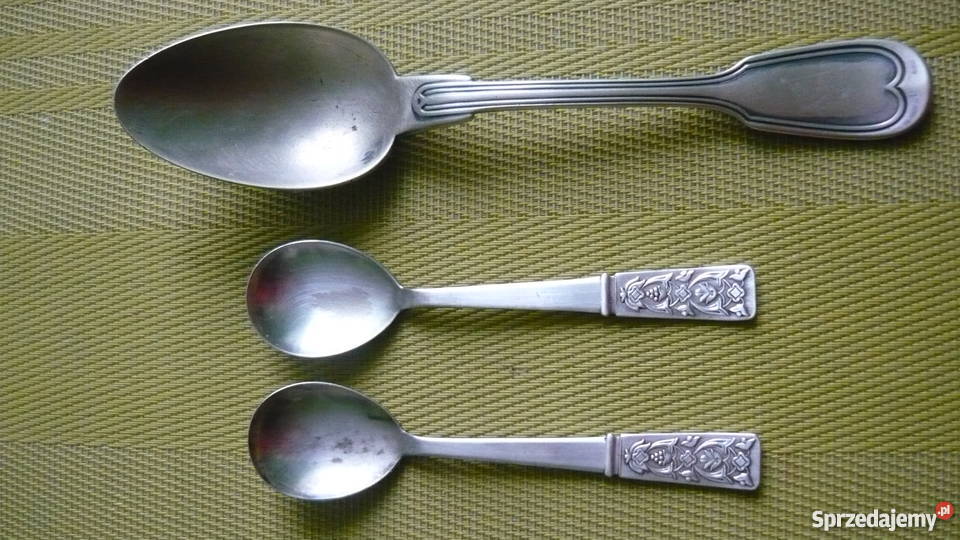 Łyżki posrebrzane śląskie Myszków