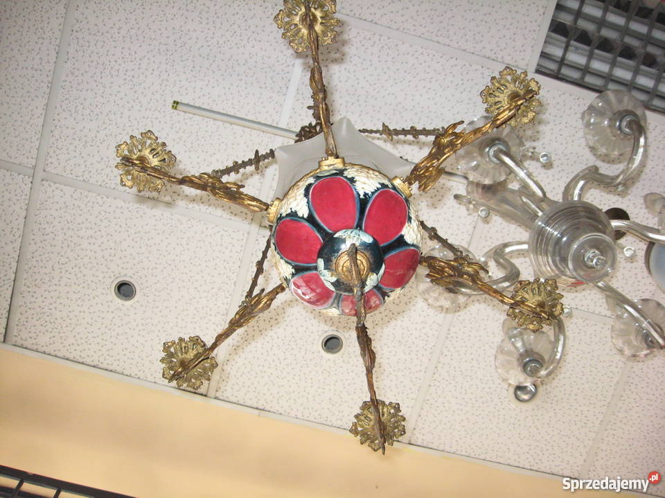 Lampa naftowa wisząca XIX w oryginał wielkopolskie Poznań sprzedam