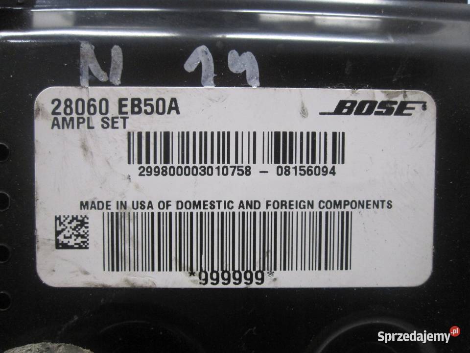 NISSAN PATHFINDER III R51 10r wzmacniacz BOSE