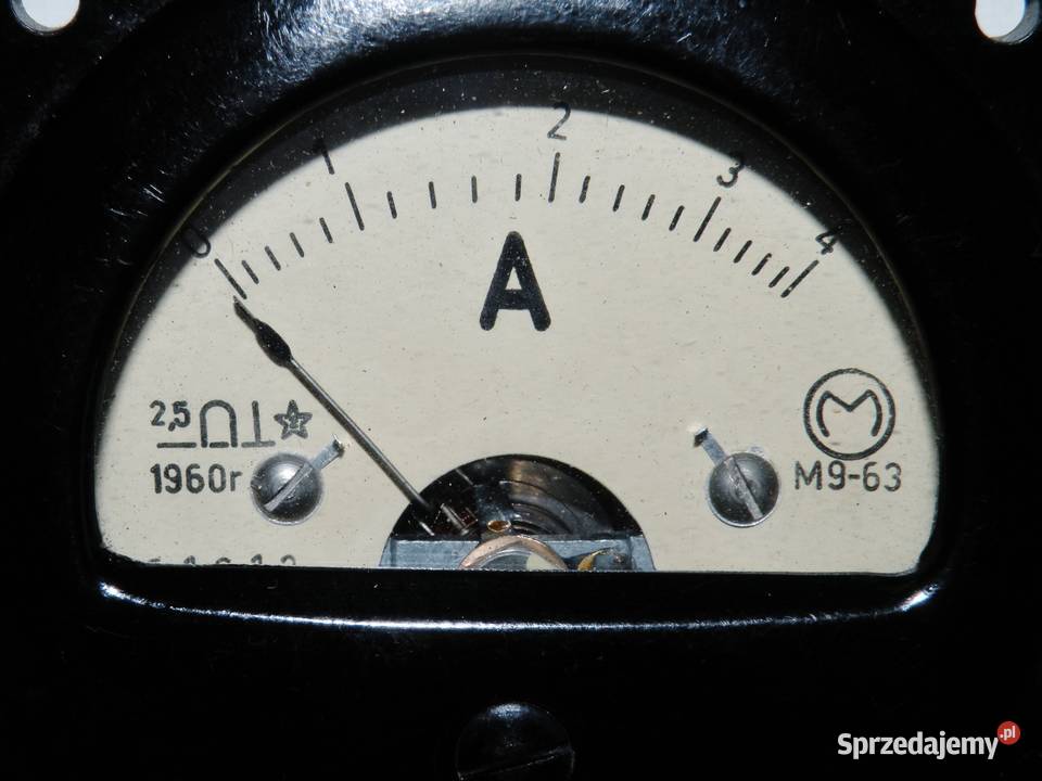 Polski amperomierz tablicowy z 1960 roku Lumel Bydgoszcz