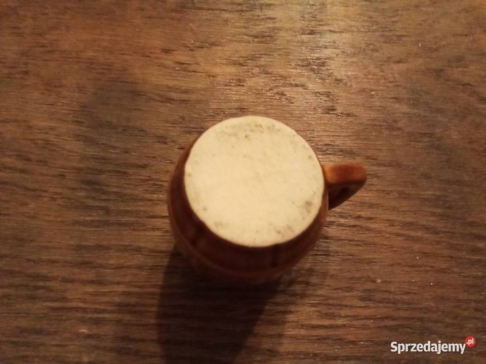 Mini kufel brązowy PRL Warszawa