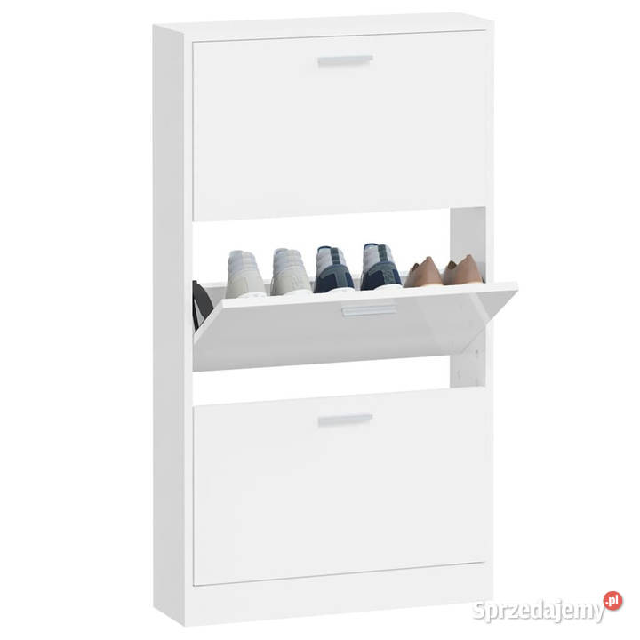 Szafa na buty wysoki połysk biała 59x17x108 mazowieckie Warszawa