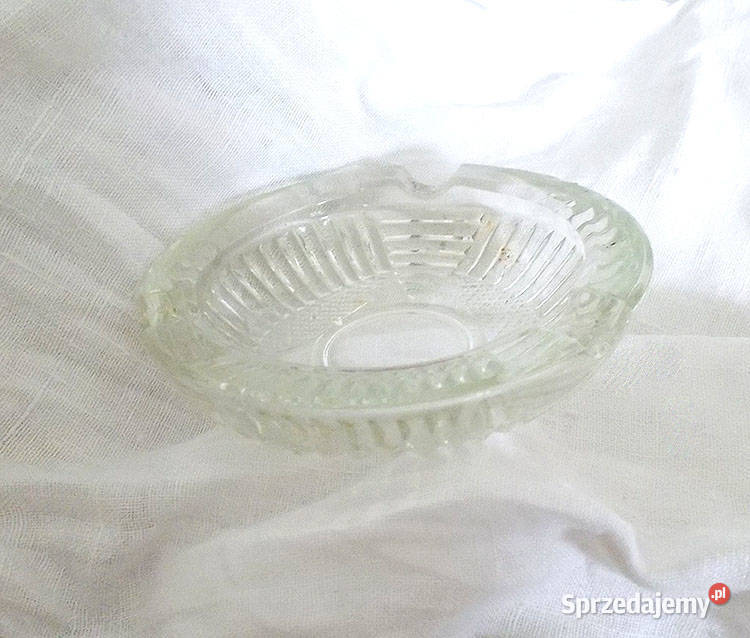 prl popielnica ze szkła szklana popielniczka prl Szczecin