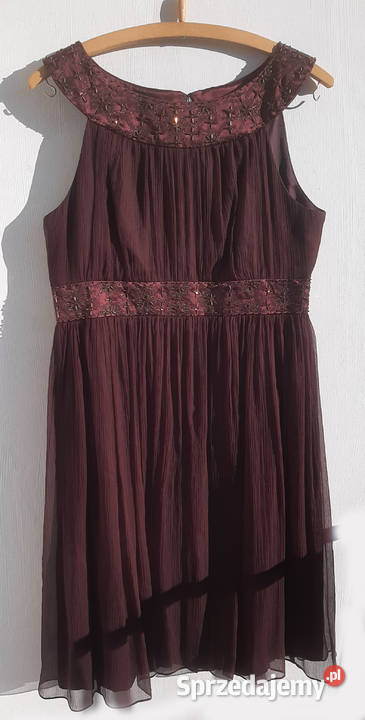 Jedwabna sukienka koktajlowa 100 jedwab Maggy mazowieckie sprzedam